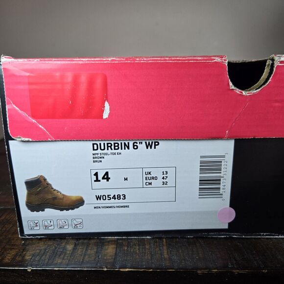 Wolverine Durbin 6" Mens 14 Work Boots Waterproof Steel Toe EH Rated Skid Proof - Picture 12 of 12